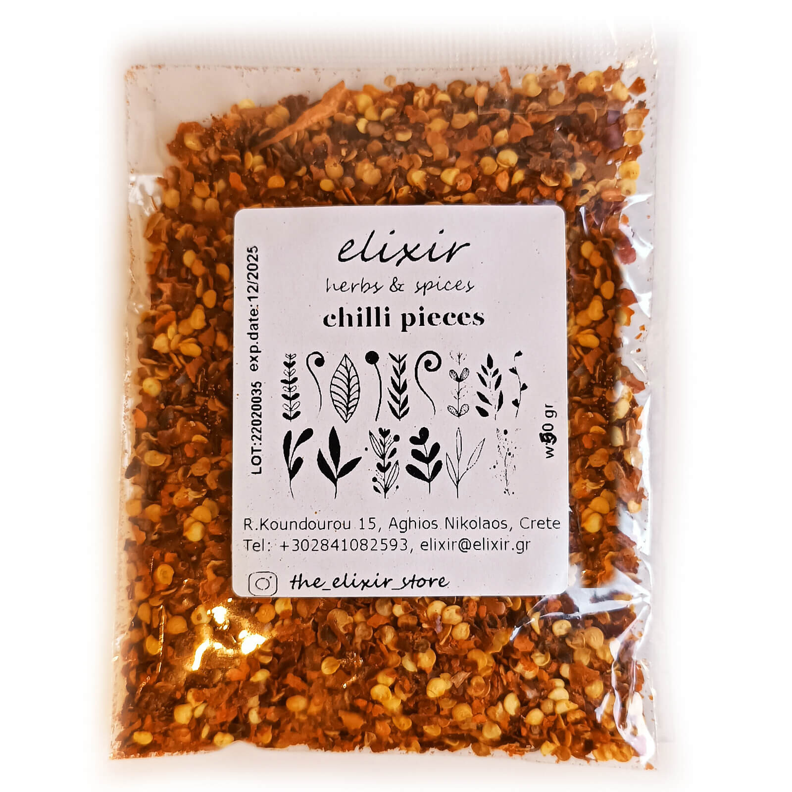 50G Chilli Ground Chili Fruit Piri From Elixir Herbs & Spices From Crete #102