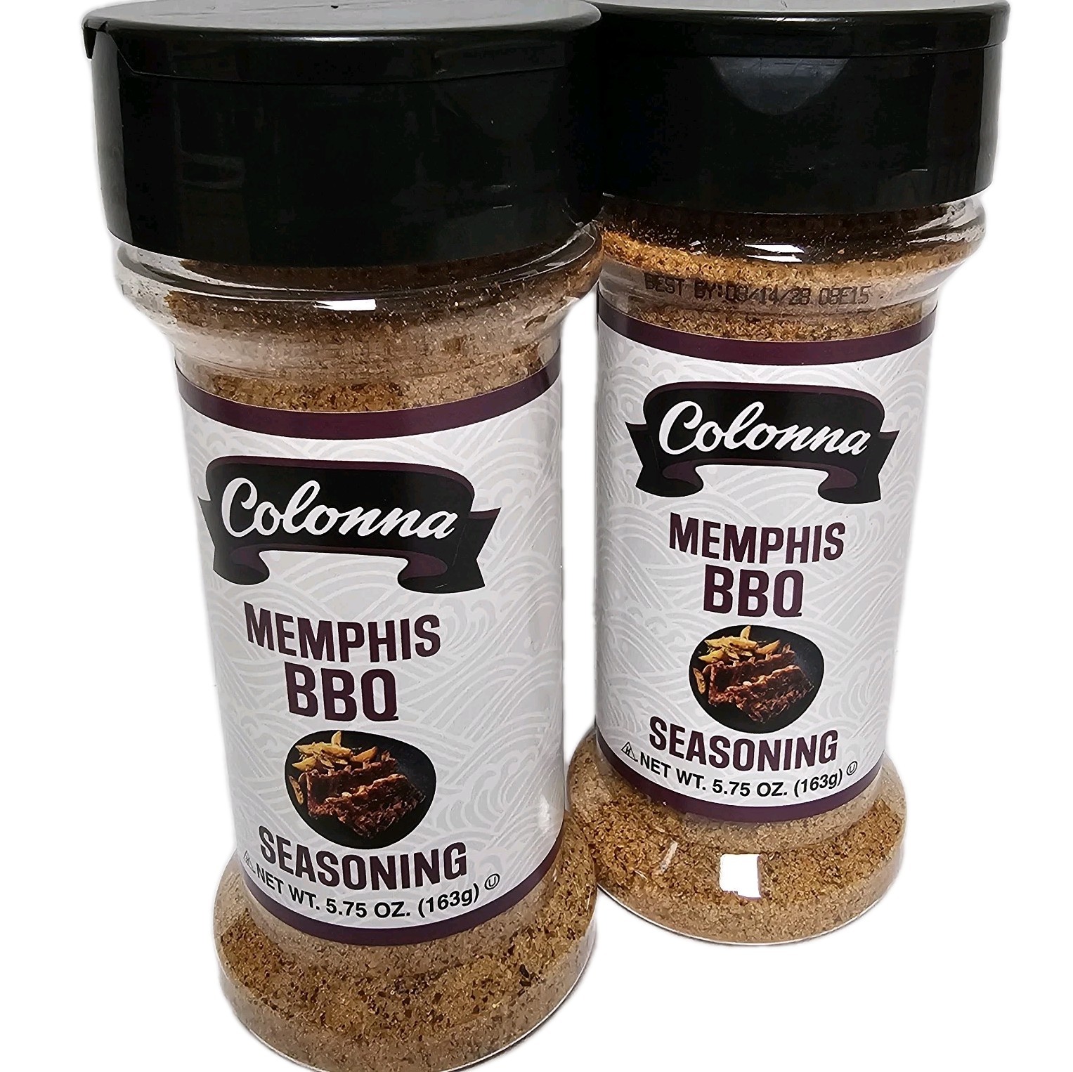 Colonna Memphis BBQ Seasoning 2 Pack 5.75 oz Sweet Smoky Dry Rub Grilling Blend