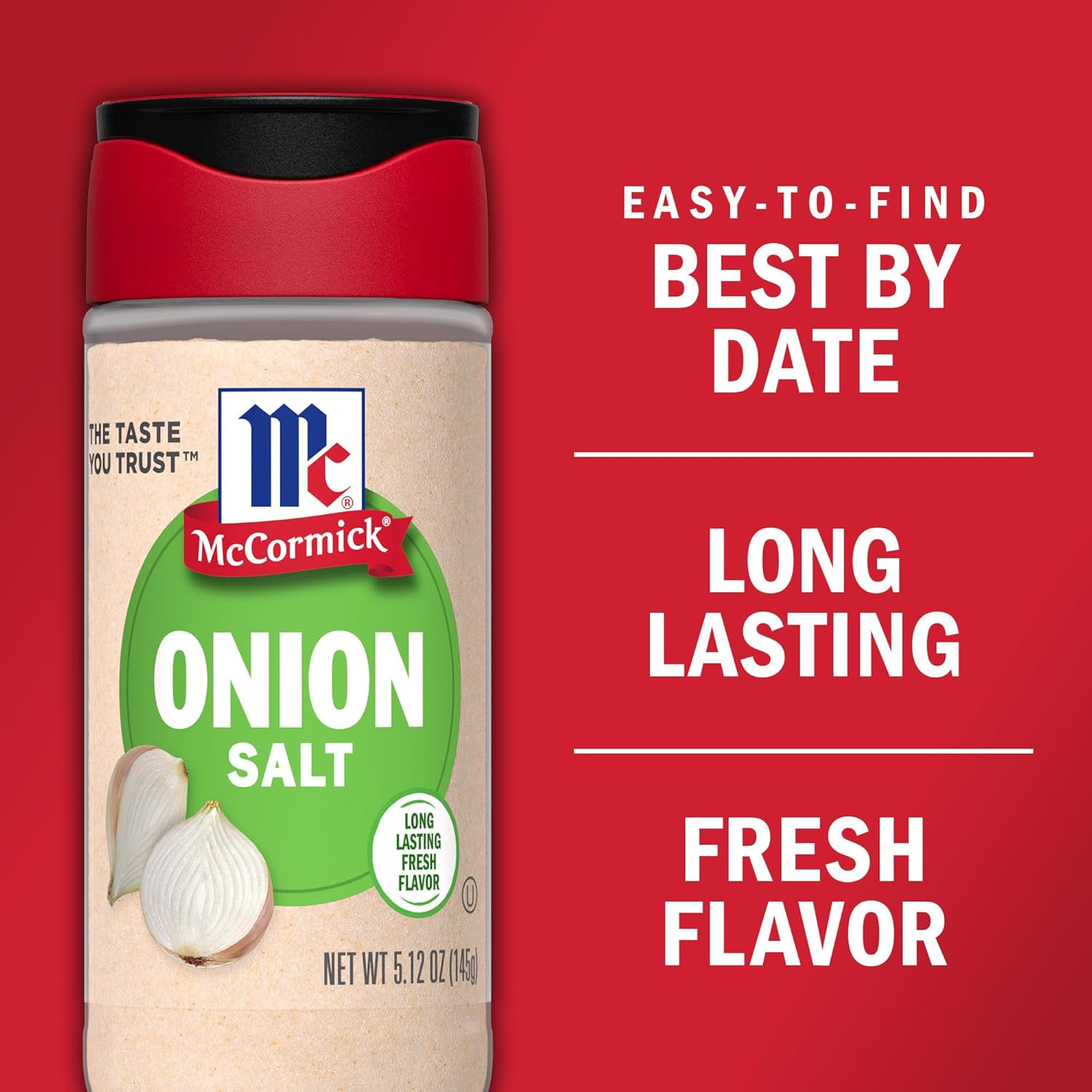 Mccormick Onion Salt 5.12oz Savory Onion Flavor Seasoning Blend for Cooking