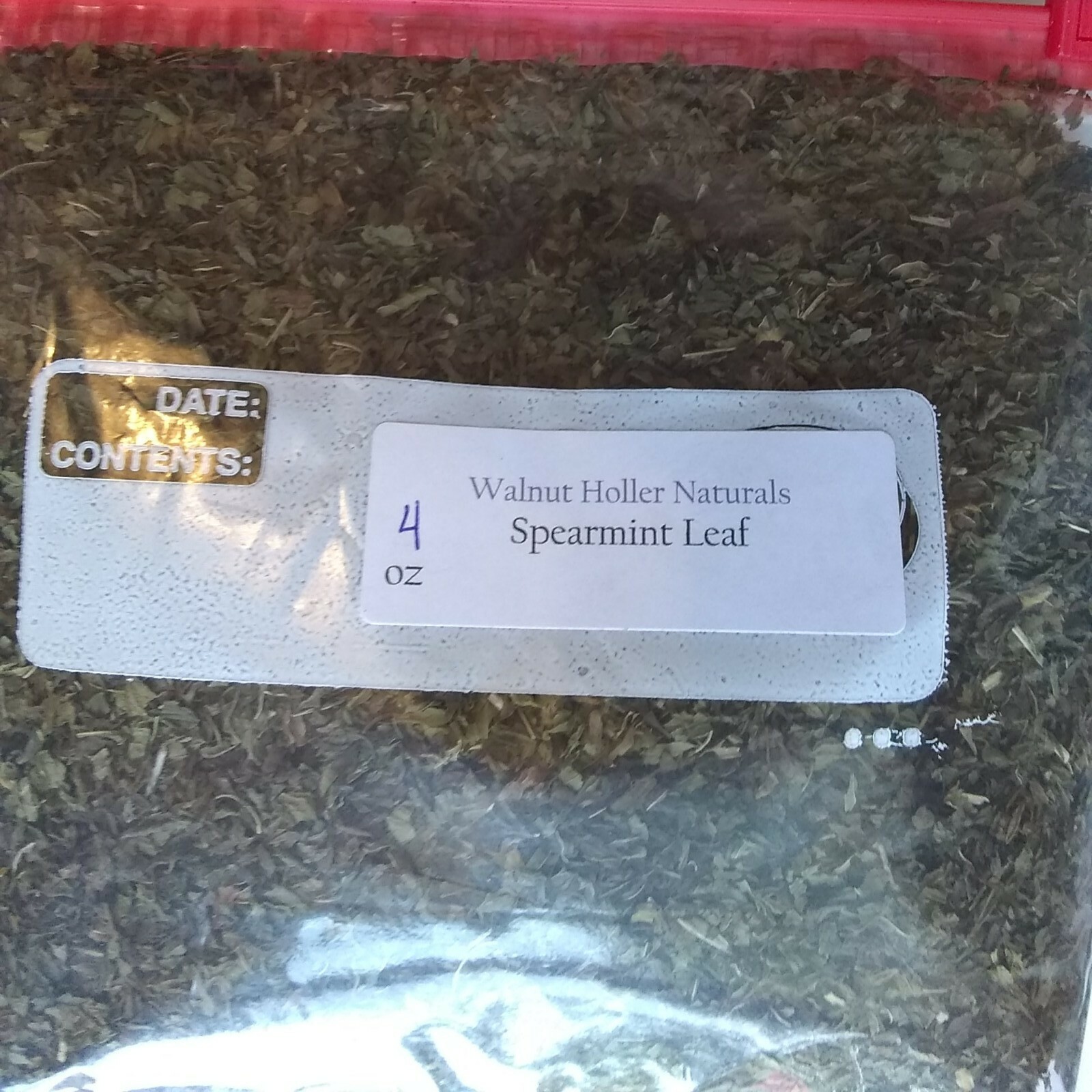 Spearmint leaves, dried and medium cut, 3 sizes