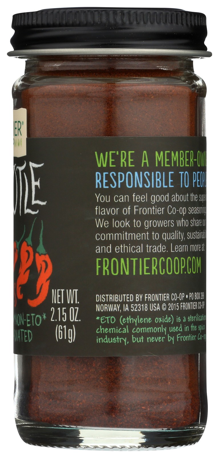 Frontier -Op Chipotle Ground Smoked Red Jalapenos Co-Op 2.15 Oz Seasoning 1 Pack