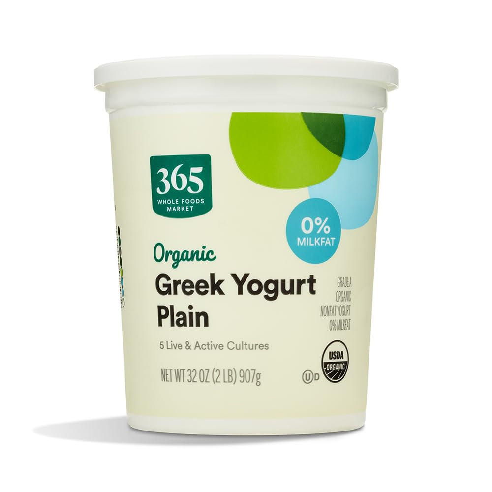 365 by Whole Foods Market, Organic Greek Nonfat Yogurt, Plain, 32 Oz
