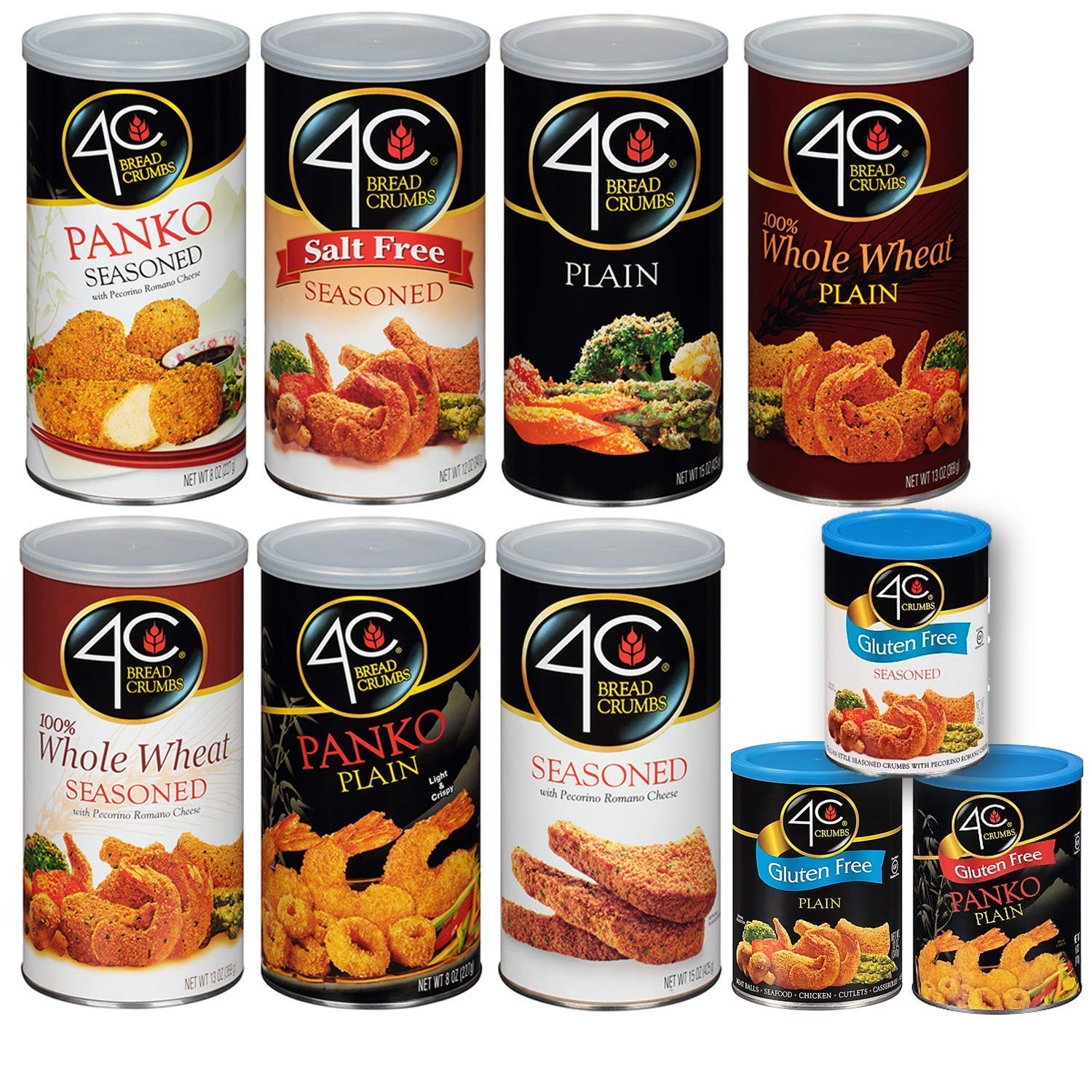 4C Premium Gluten Free Bread Crumbs, Plain, 12 Ounce 12 (Pack of 1)