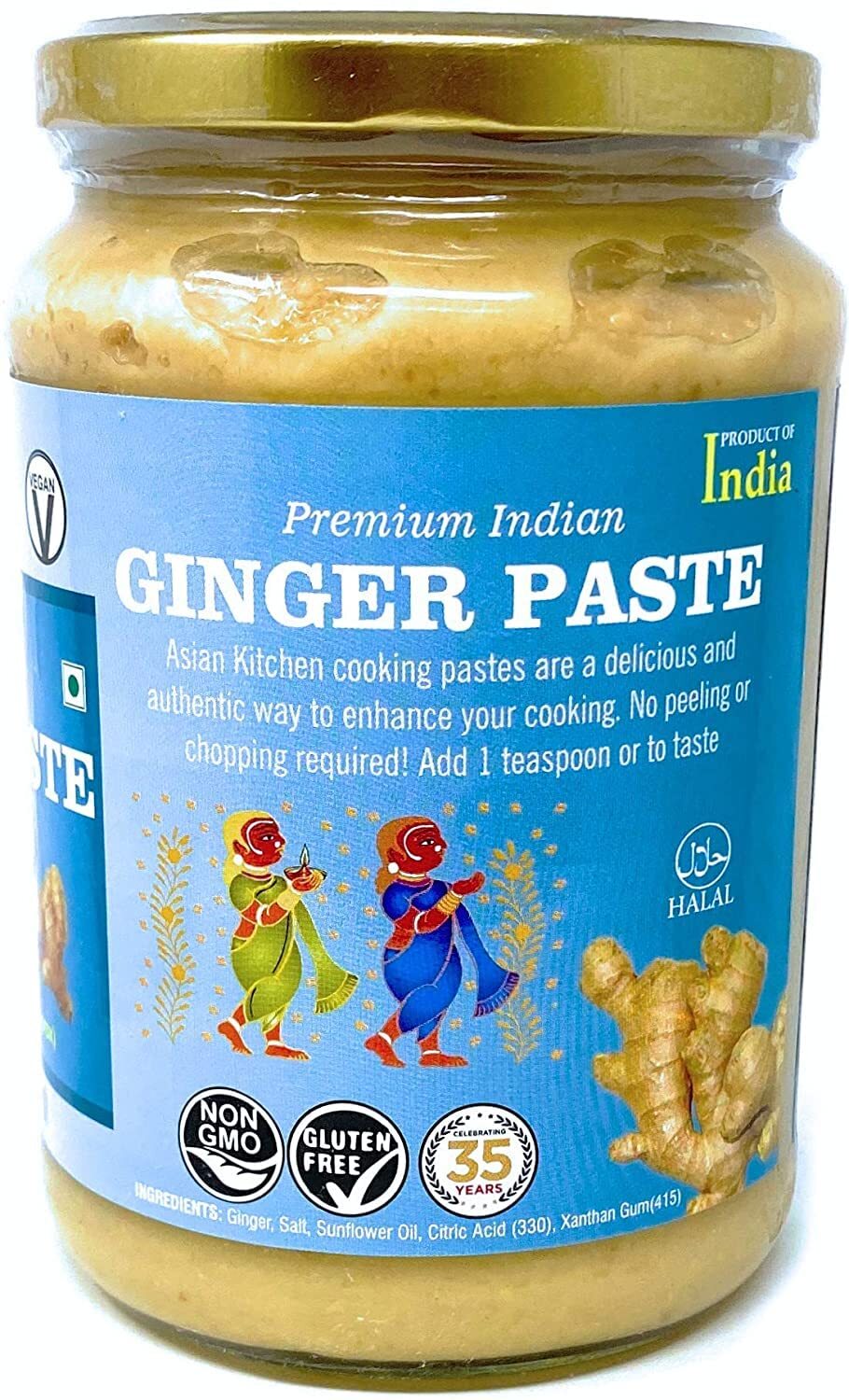 Asian Kitchen Ginger Cooking Paste 26.5oz (750g) Glass Jar