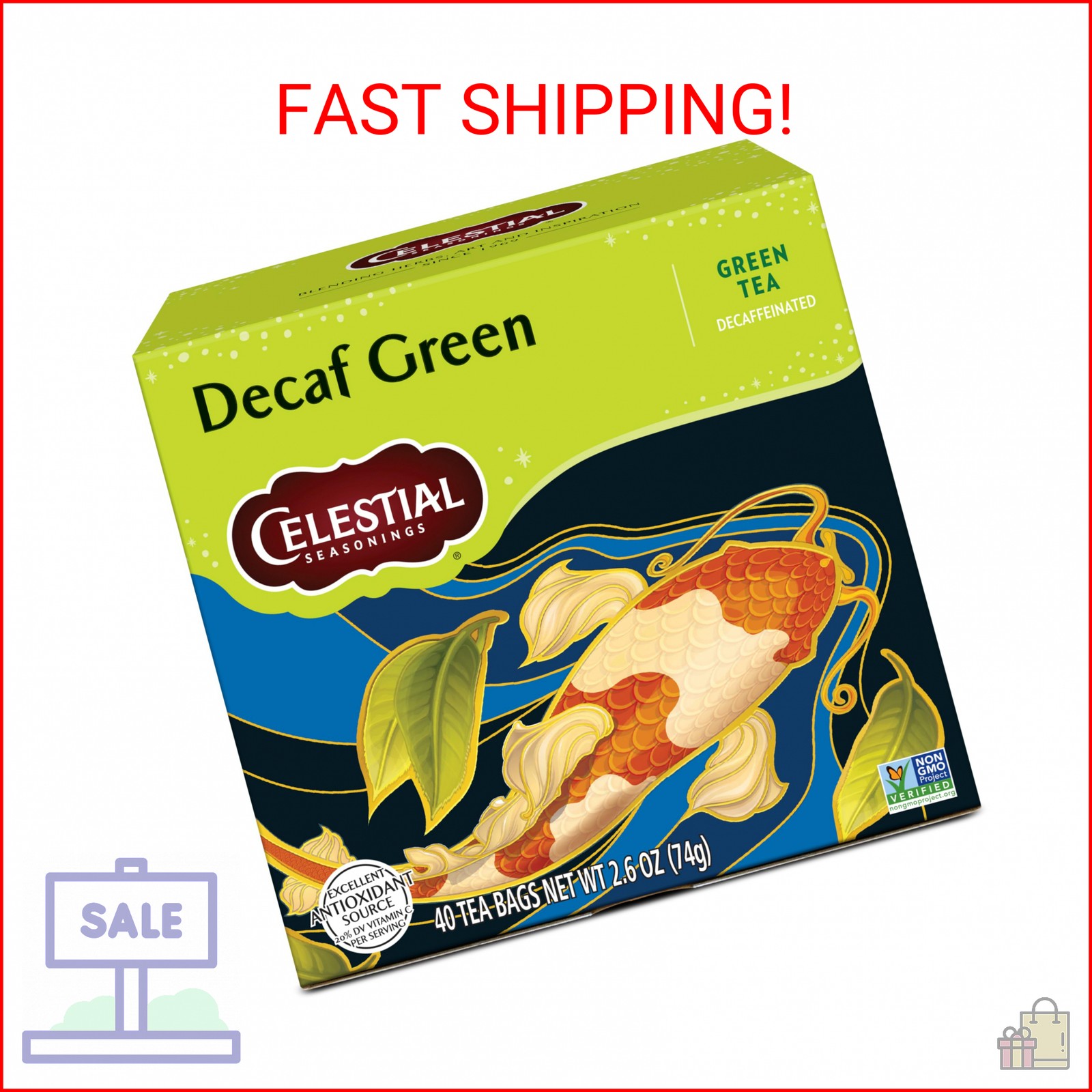 Celestial Seasonings Decaf Green Tea 40 Count