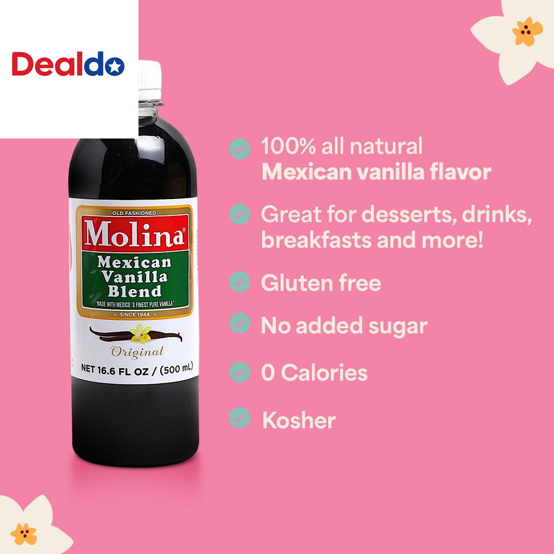 Vanilla – Mexican Vanilla Blend with Pure Vanilla Extract – 2 Pack (16.6 Fl Oz