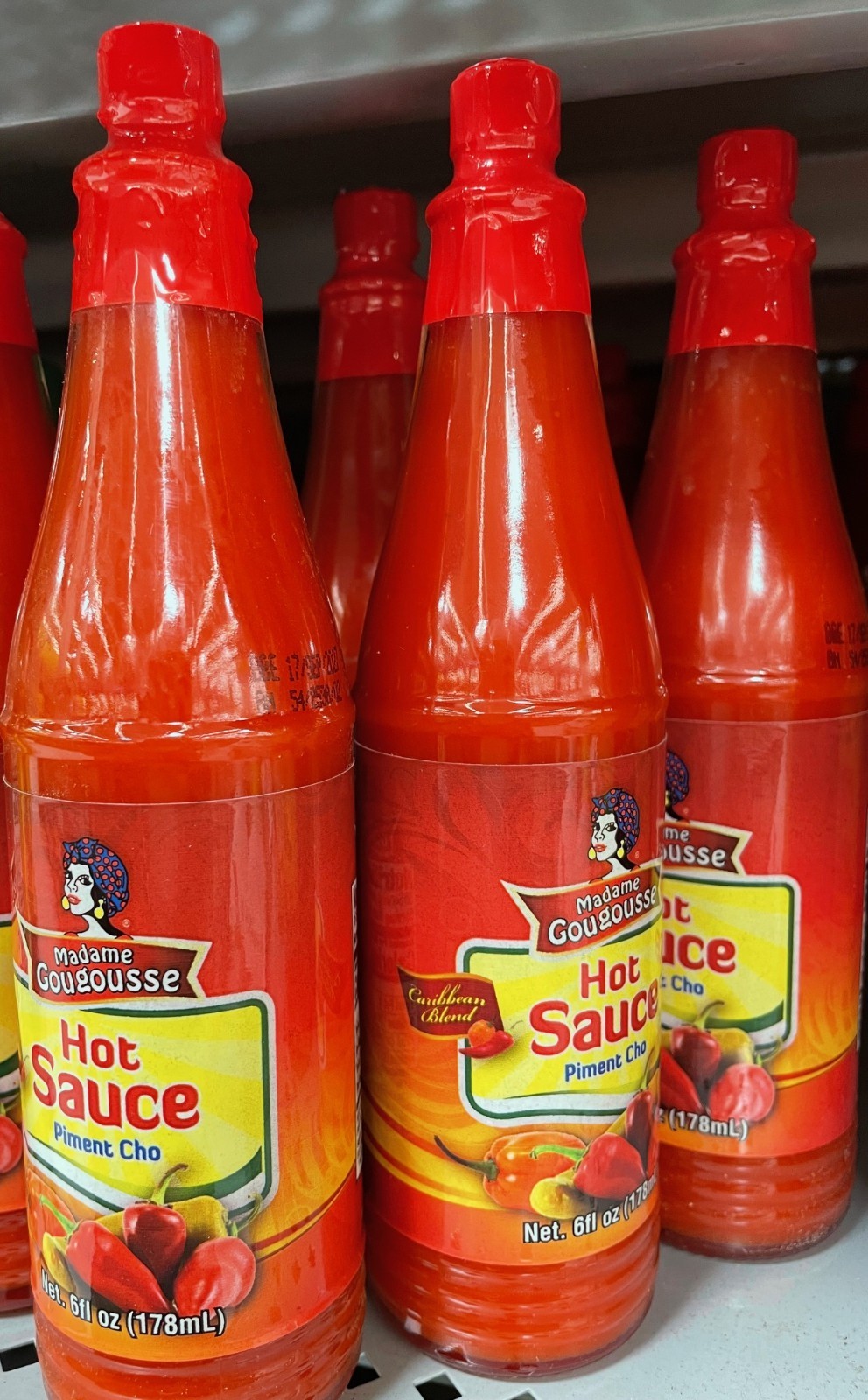 3 Pack Madame Gougousse Hot Sauce Piment Cho, Authentic Jamaican Caribbean 6 oz