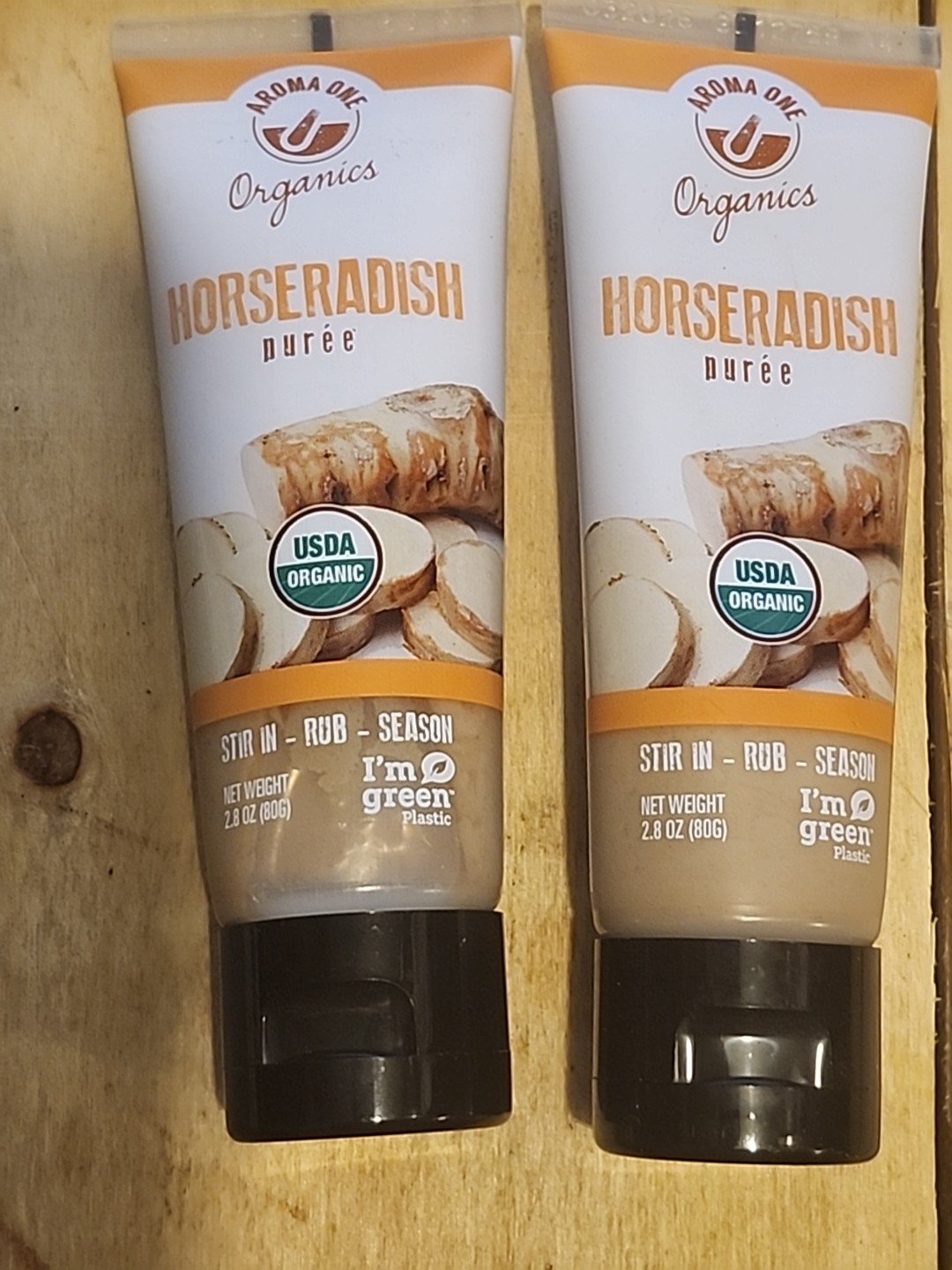 2‑Pack Aroma One Organic Horseradish Purée 2.8 oz Each | Exp 03/2026 | Sealed