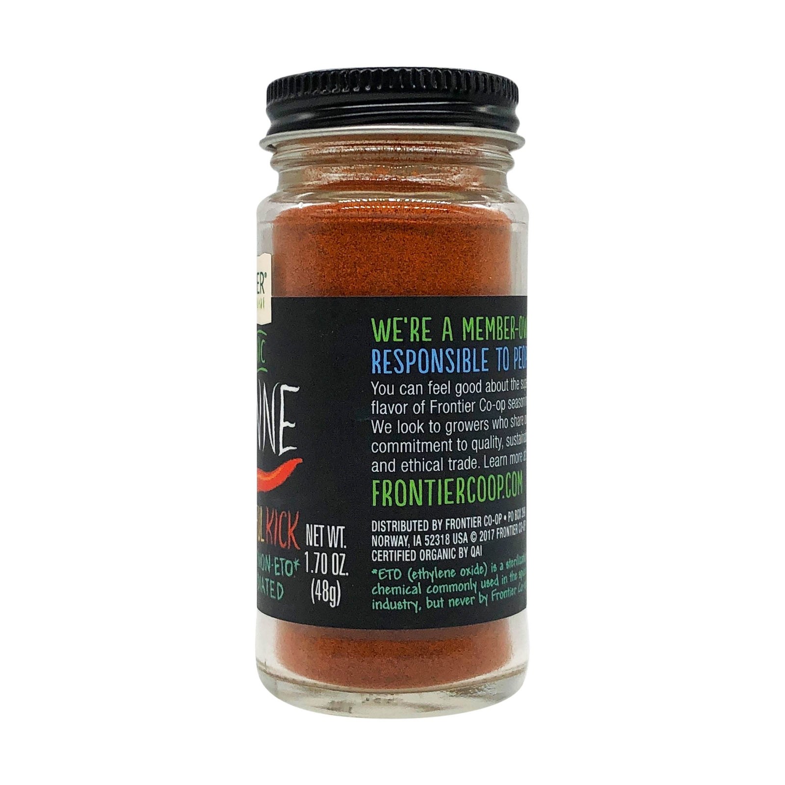 Frontier Herb Organic Ground Cayenne Pepper, 1.7 Ounce (Pack of 1), No Color