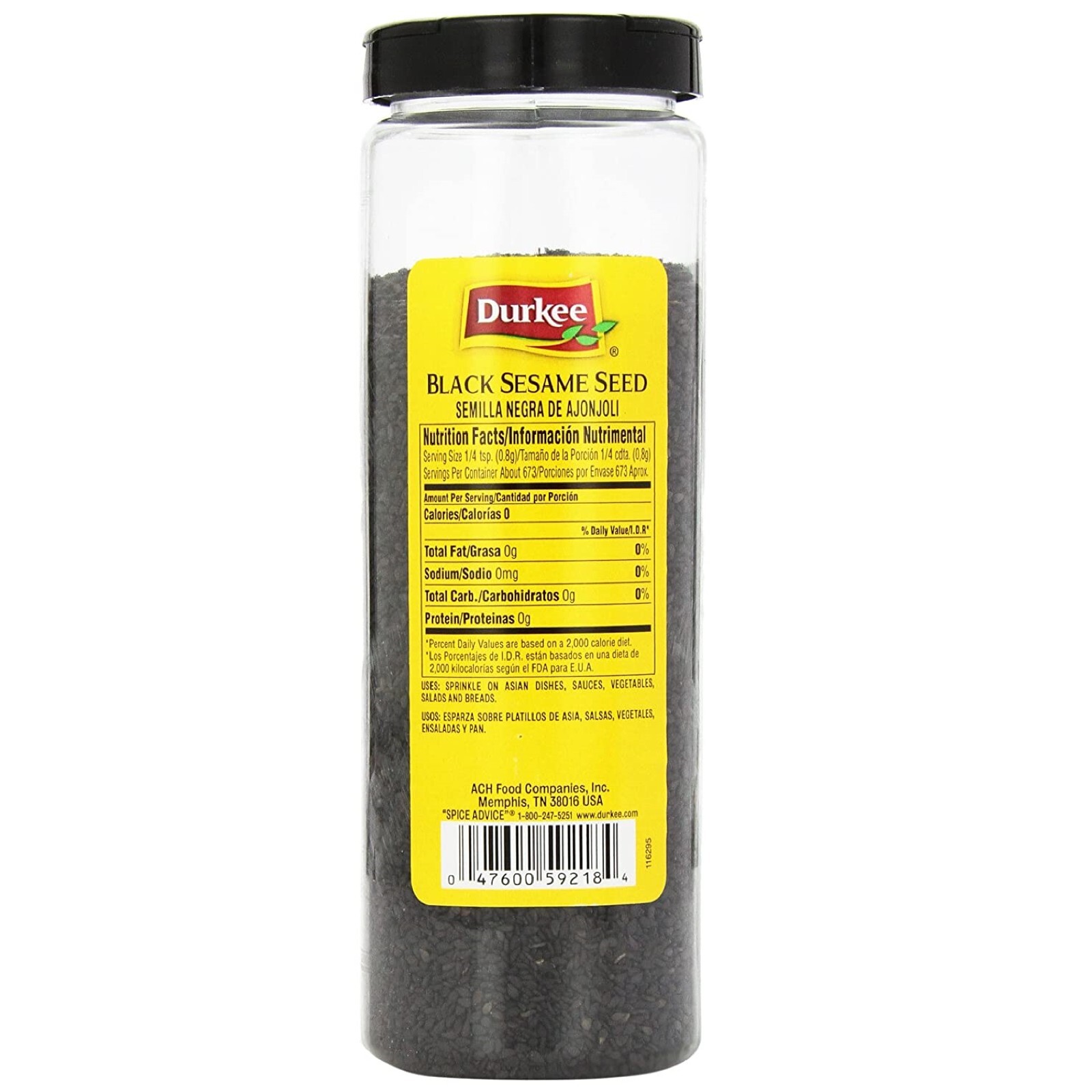 Durkee Black Sesame Seed – 19 oz. container, 047600592184