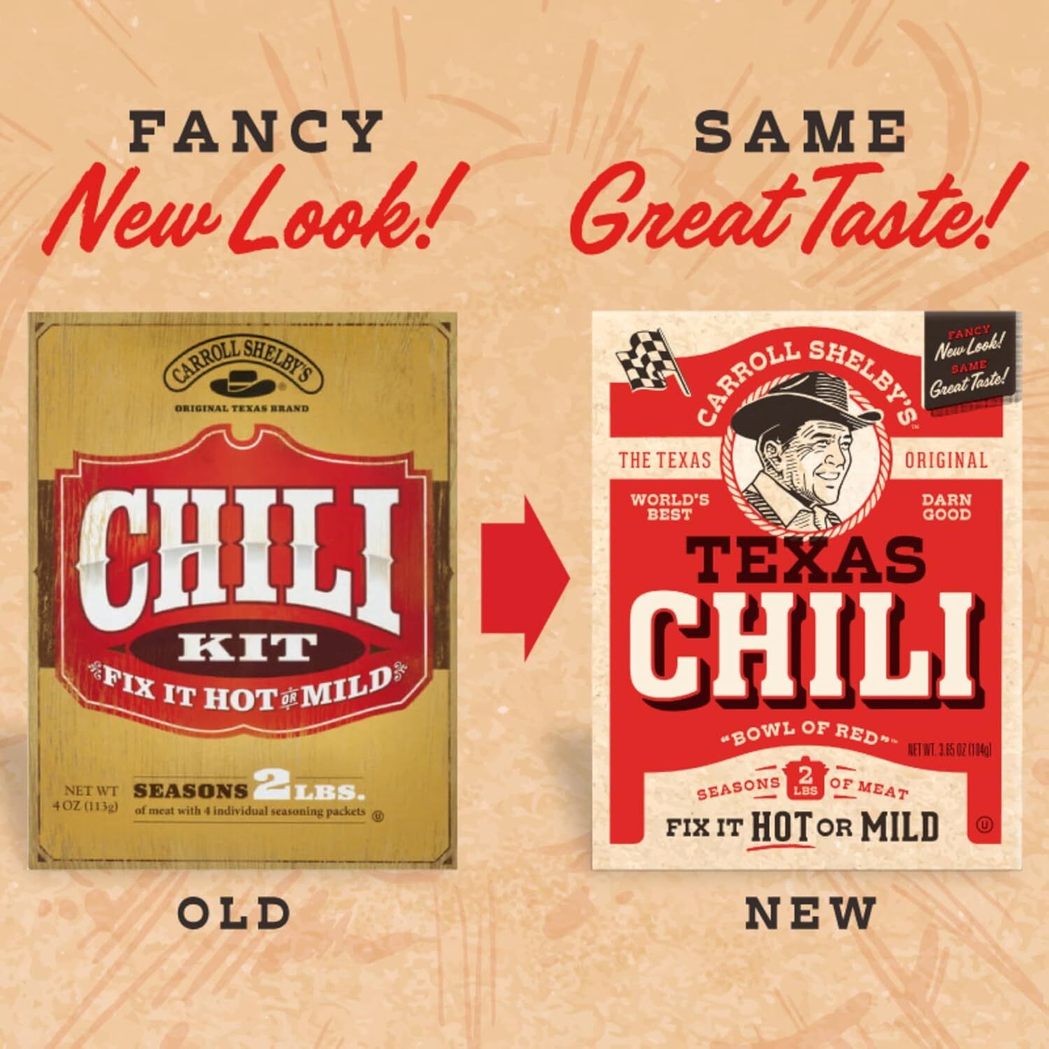 Carroll Shelby’s Chili Mix 8 Pack Custom Seasoning Hot Or Mild Gluten Free