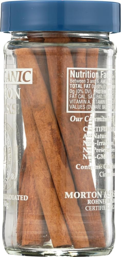 (Pack of 3) Morton & Bassett Organic Cinnamon Stix Spice Singles 1.1 Oz