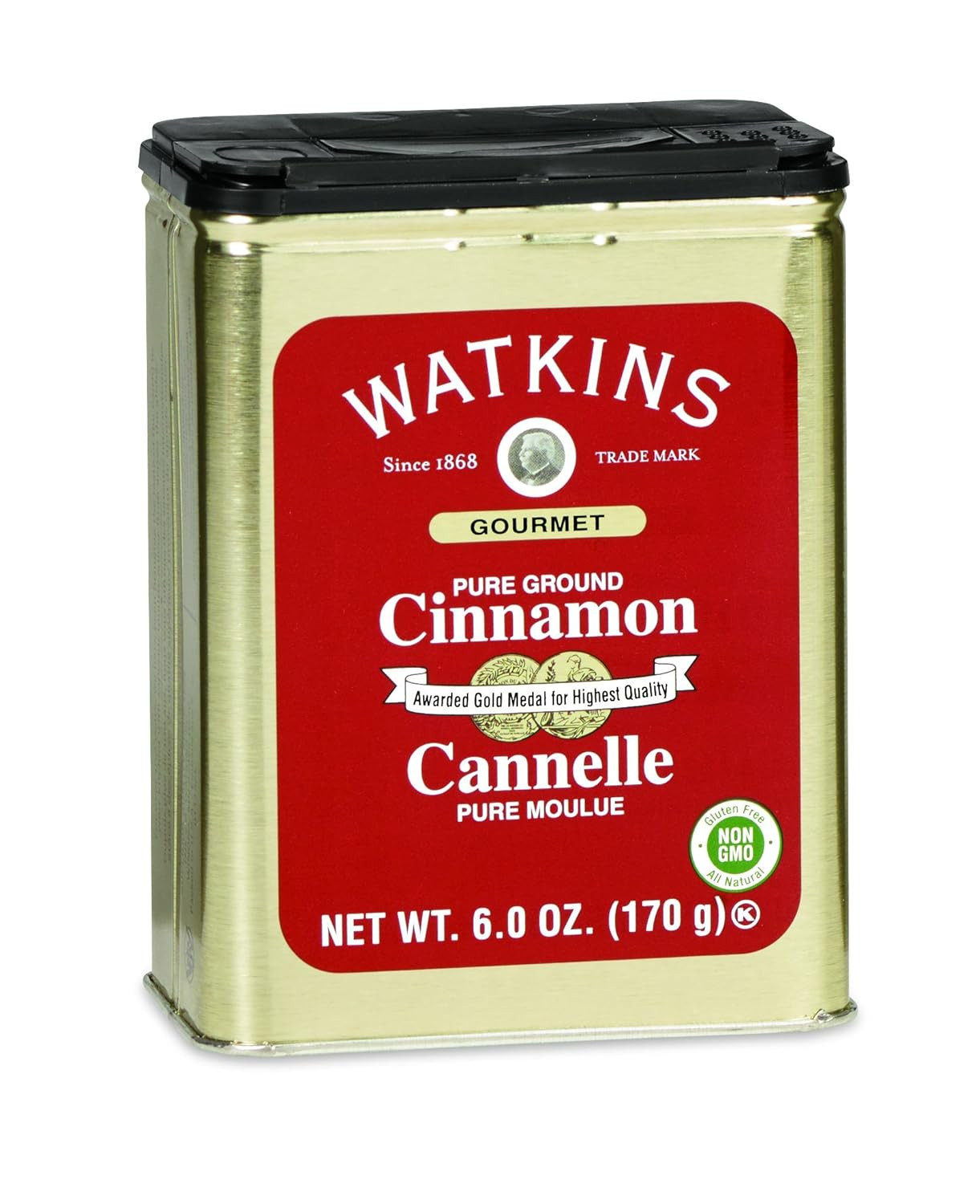 Gourmet Spice Tin, Pure Ground Cinnamon, 6 Oz. Tin, 1-Count