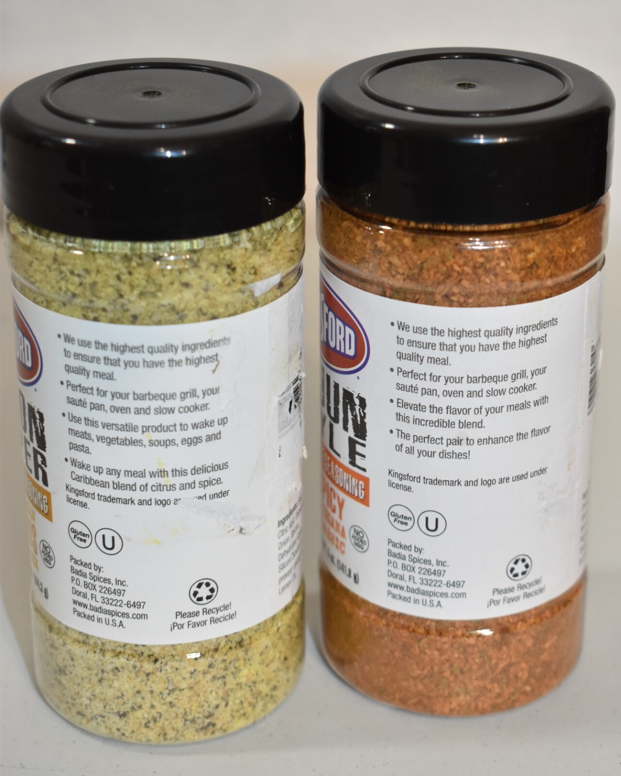 Kingsford Lemon Pepper 6.5 oz & Cajun Style 5 oz Bottle ***Two Bottles***