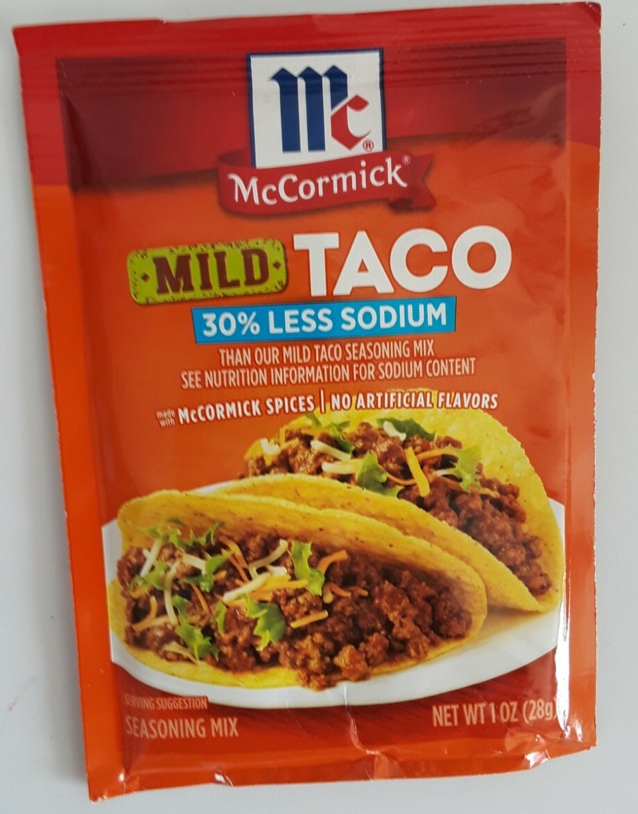 5McCormick TacoSeasoning,MildTaco,Original TacoHot Taco,30%less sodium Exp2/2026