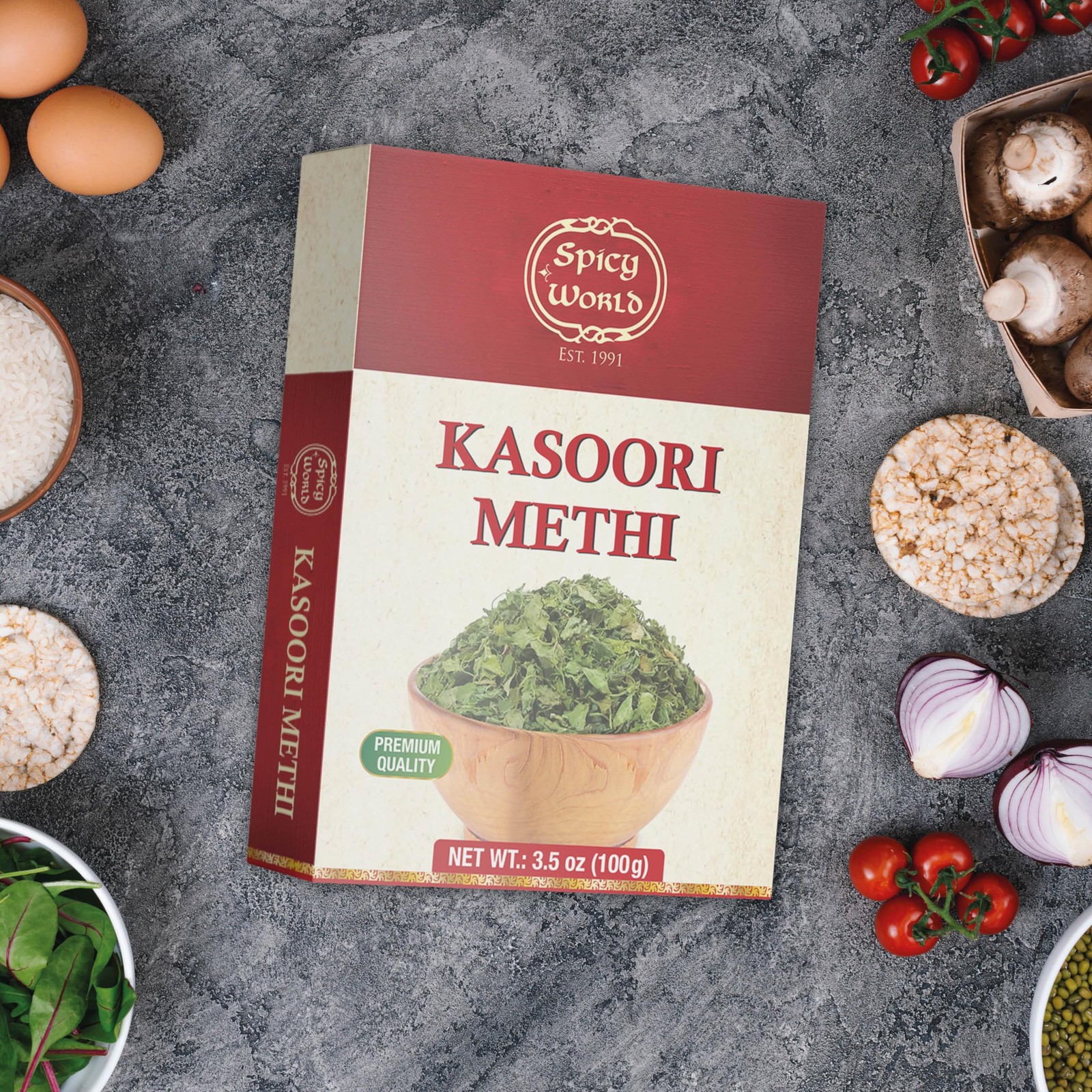 Dried Fenugreek Leaves Kasoori Methi 3.5oz Box 100g All Natural | Vegan | Gl…