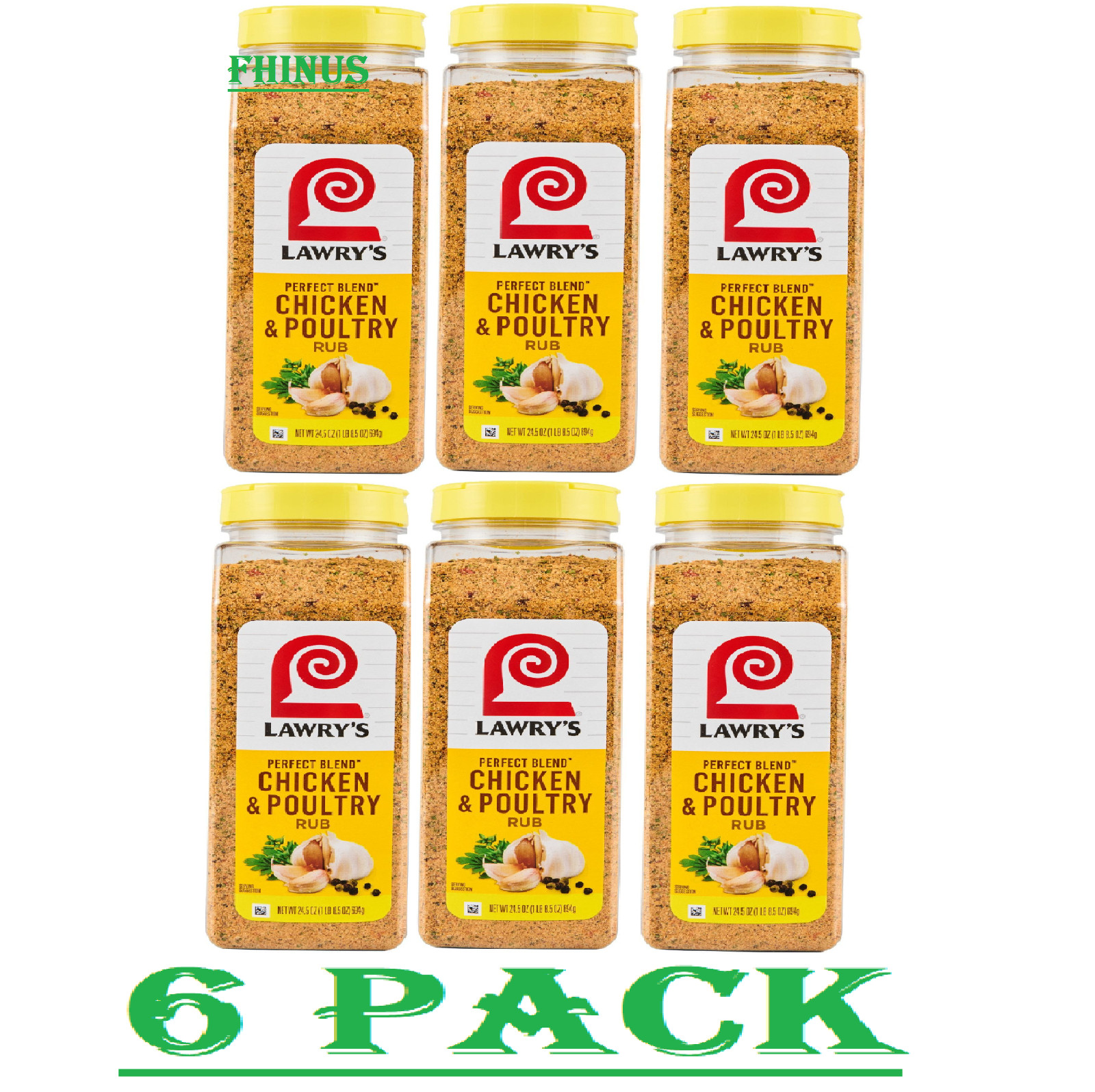 6 Pack – Lawry’s Chicken & Poultry Rub Seasoning 24.5 oz.