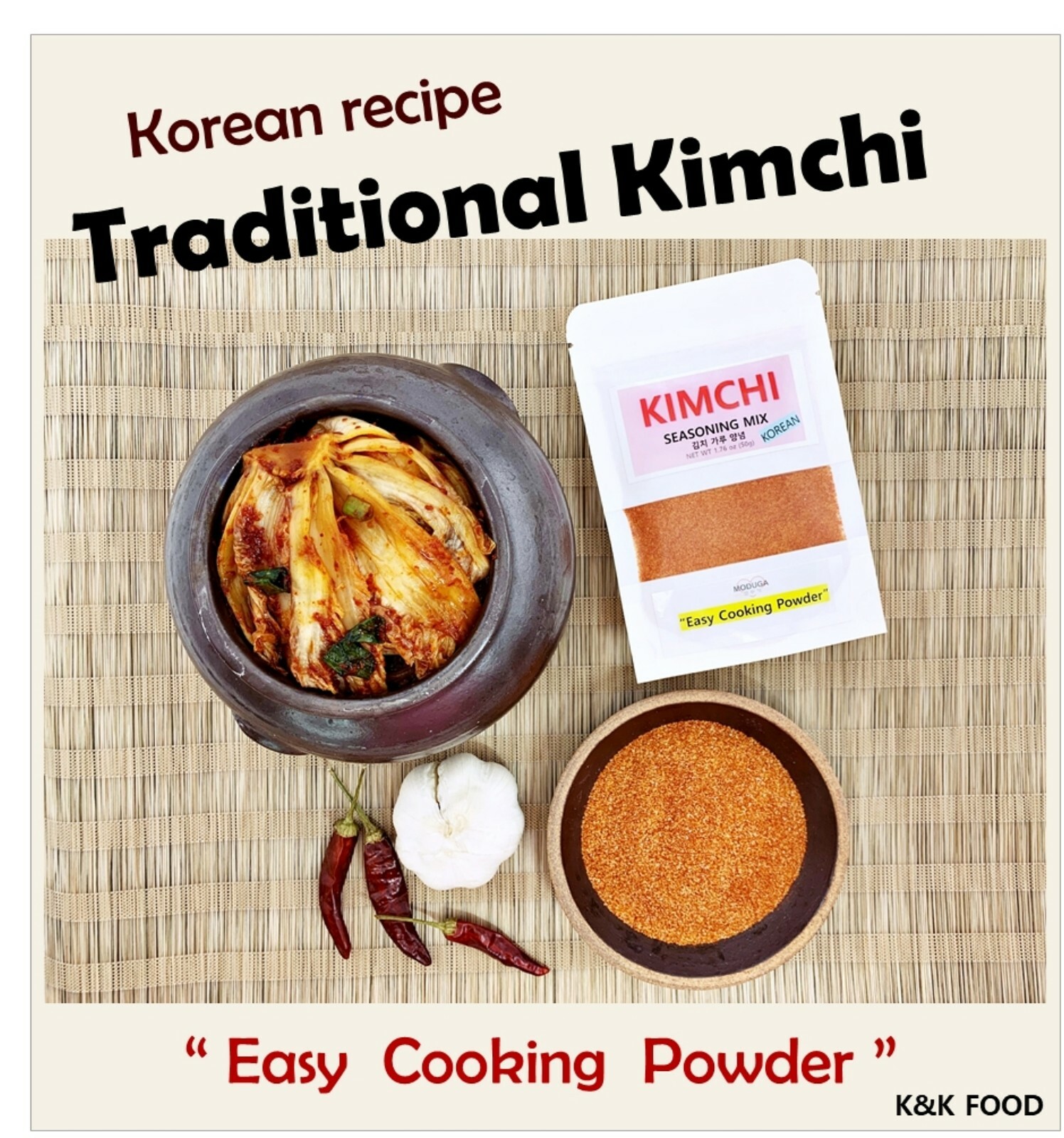 MODUGA’s Gourmet Korean Kimchi Seasoning, Kimchi Powder Sauce (2pack) #2 flavor