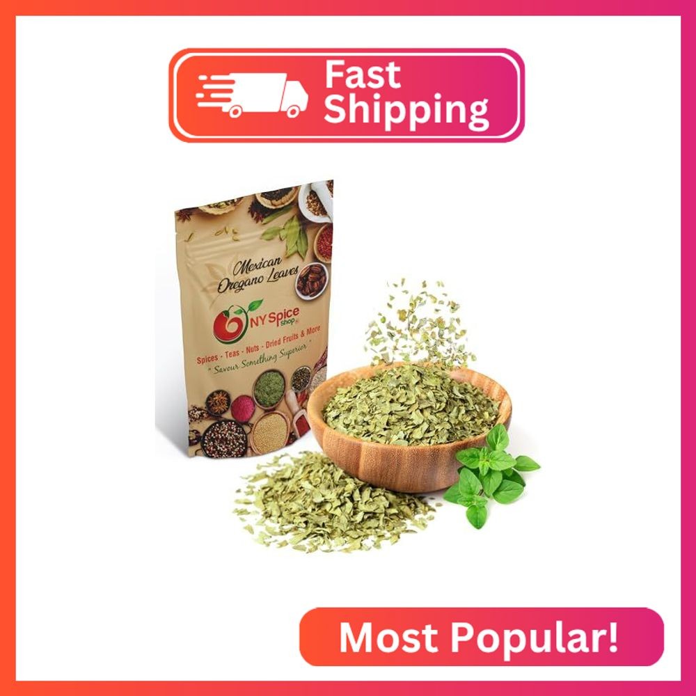 NY Spice Shop Mexican Leaves Dried Oregano Bulk – 8 Ounce Oregano Dried Leaf – F