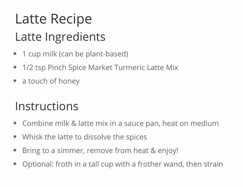 Organic Turmeric Latte Drink Mix (Golden Milk)