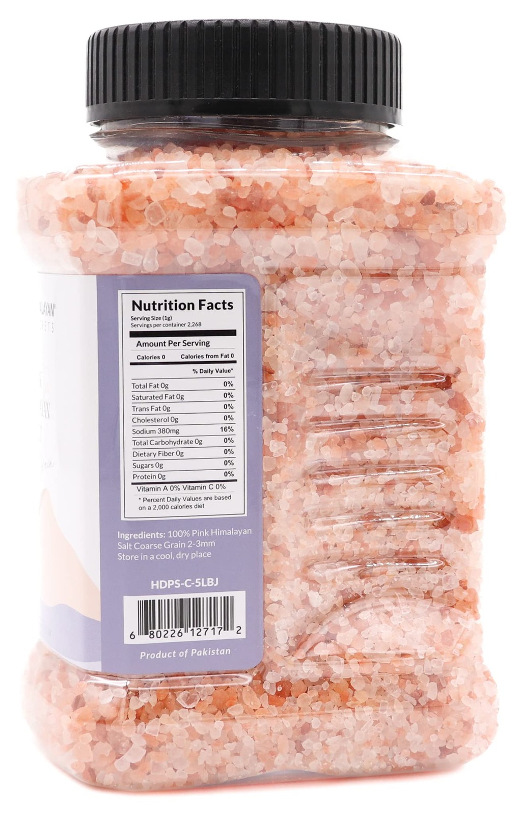 Gourmet Pink Himalayan Salt Bulk 5LB Jar 100% Natural Healthy Salt Packed w…