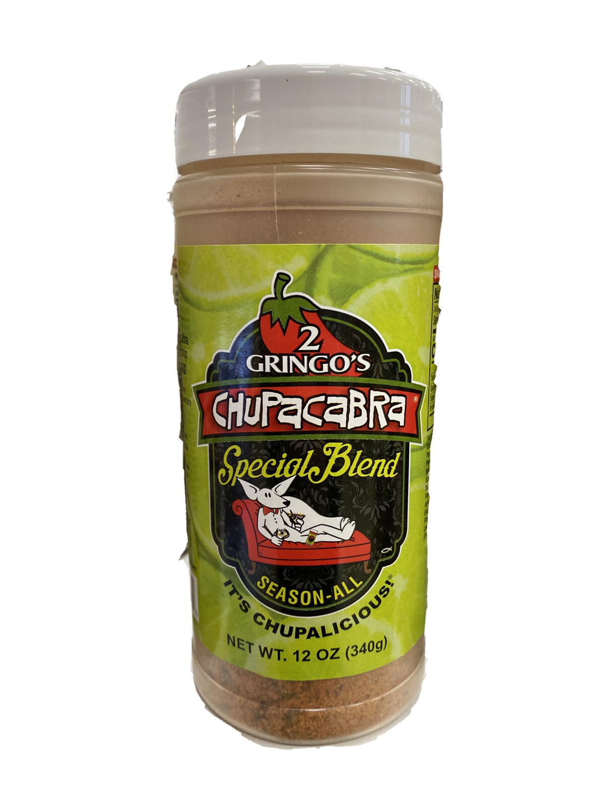 2 Gringos Chupacabra Special Blend 12 Oz Rub and All Seasoning Single Bottle