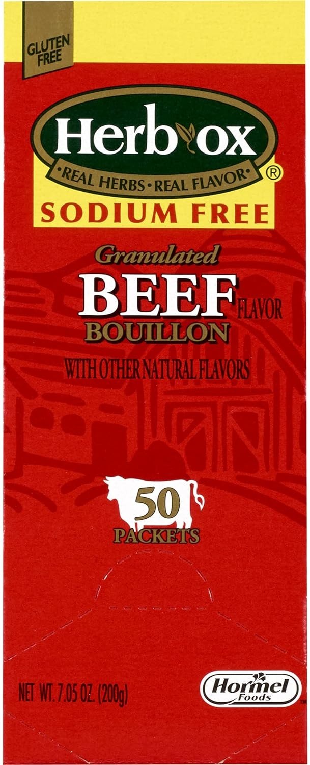 Herb-Ox Low Sodium Bouillon Packets, Beef & Chicken, 100 Ct`