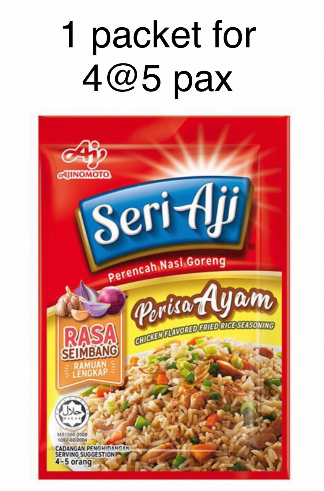 Ajinomoto Seri Aji CHICKEN FRIED RICE SEASONING (26g x 30packs) – FREE GIFT