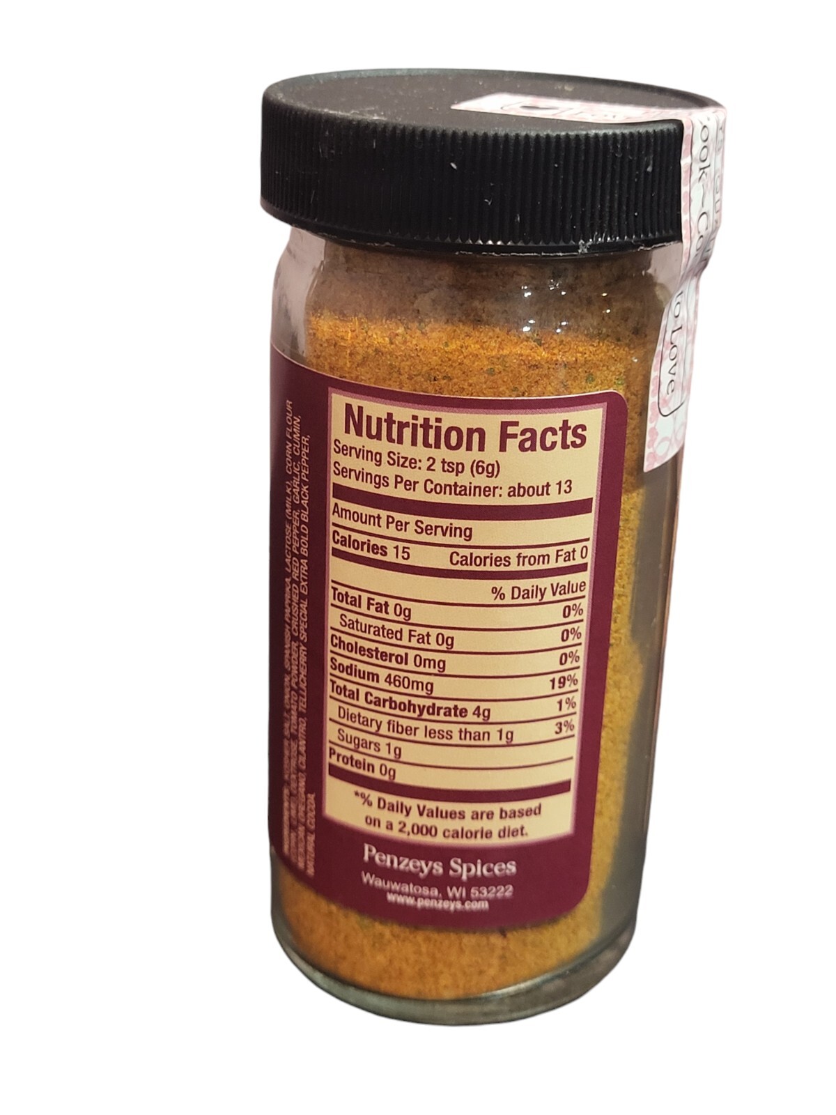 Bold Taco Seasoning by Penzeys Spices 2.7 oz 1/2 Cup Jar Exp 9/2026