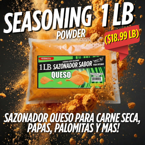Cheddar Cheese Seasoning – Bold Flavor for Popcorn , Chips, Elotes & Snacks 1 LB