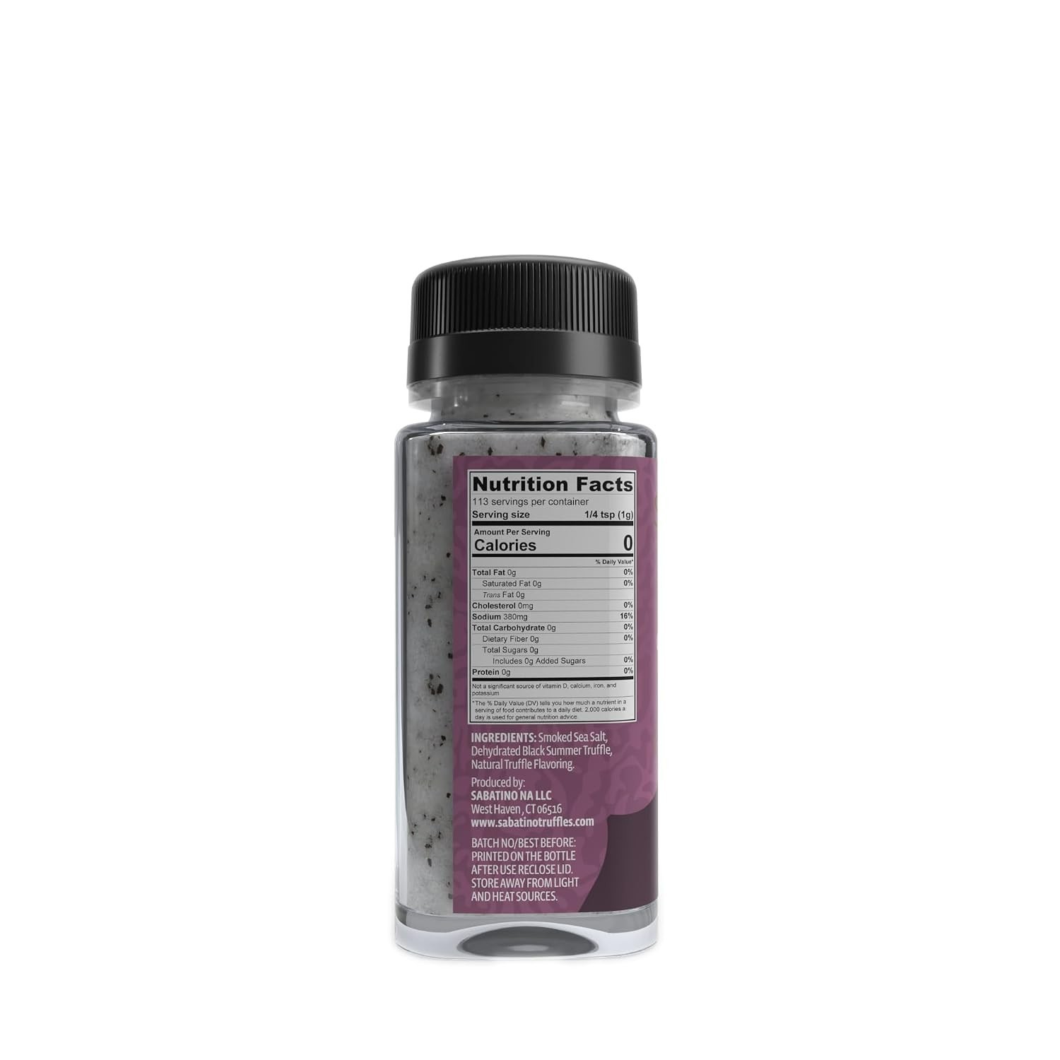 Sabatino Tartufi Smoked Truffle Salt – Unique Kosher Gourmet Seasoning, 4 oz