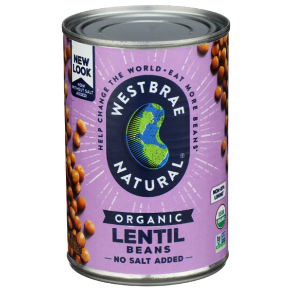 Westbrae Organic No Salt Added Lentils 15 oz – 3 Packs