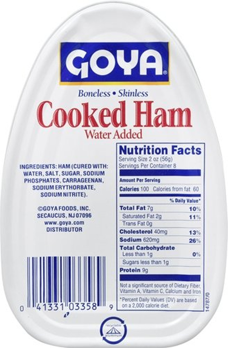 Foods Cooked Ham, 16 Ounce (Pack of 12)