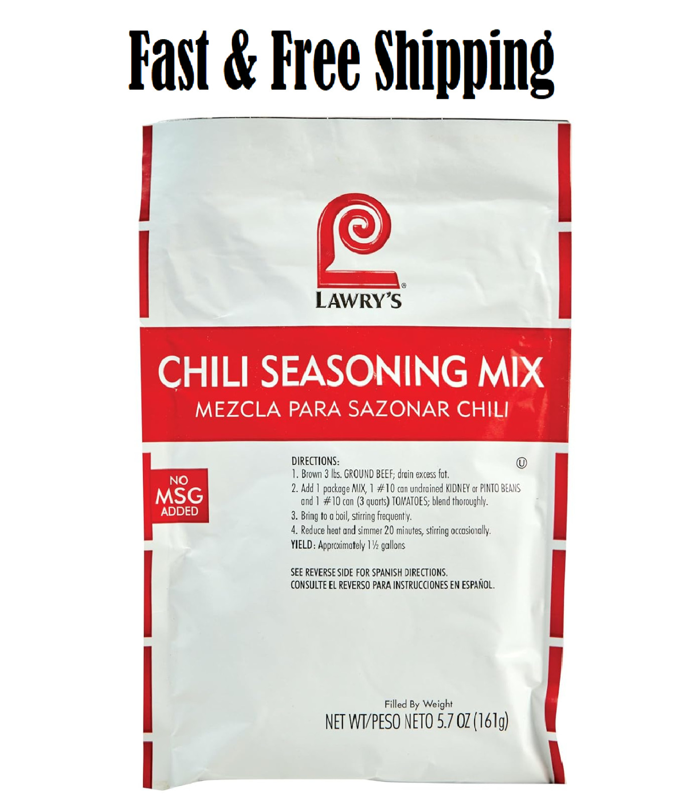 Lawry’s Chili Seasoning Mix, 5.7 oz – One 5.7 Ounce Packet of Chili Seasoning⭐️⭐