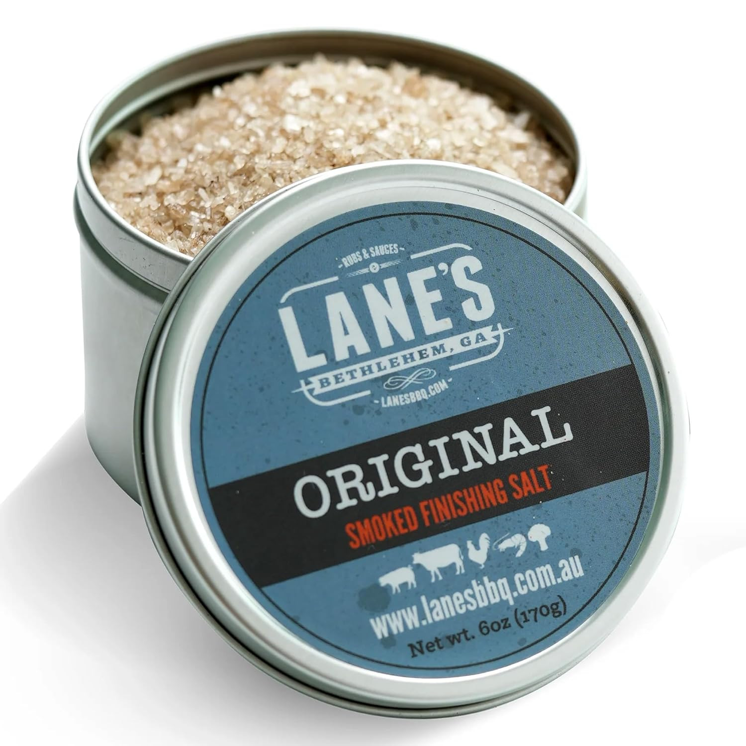 Lane’S Original Smoked Salt, Premium Gourmet Finishing Smoked Sea Salt (6 Oz) Na