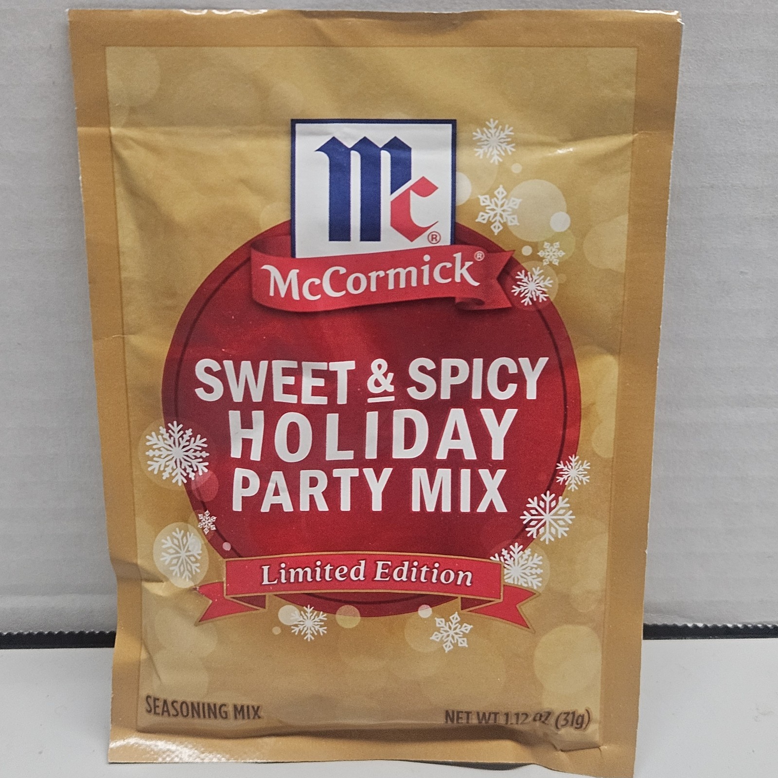4 McCormick Sweet & Spicy Holiday Party Mix Limited Ed Seasoning Dessert Packs