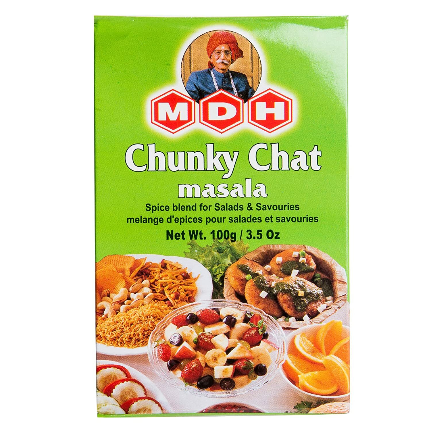 MDH Chunky Chat Masala For Salads Savouries 100g (Pack of 10)