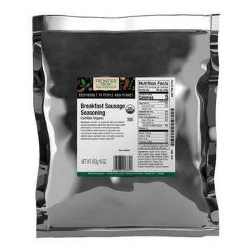 Frontier Coop, Organic Breakfast Sausage Seasoning, 1 Lb