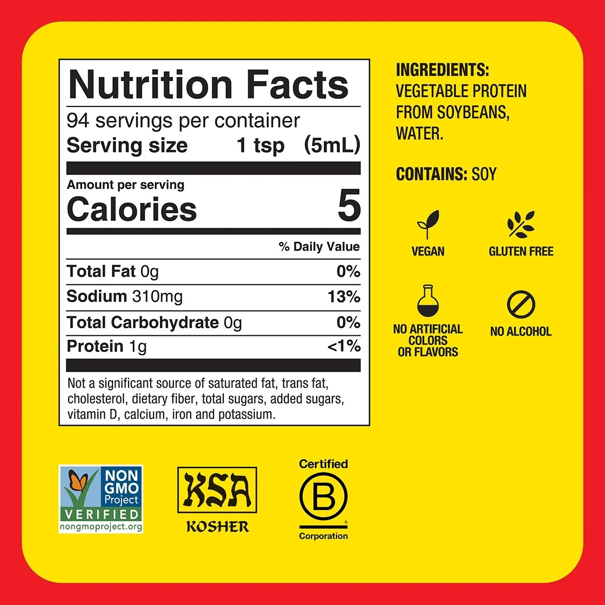 Bragg Gluten-Free Liquid Aminos Soy Protein Seasoning 2-Pack 16 fl oz Each