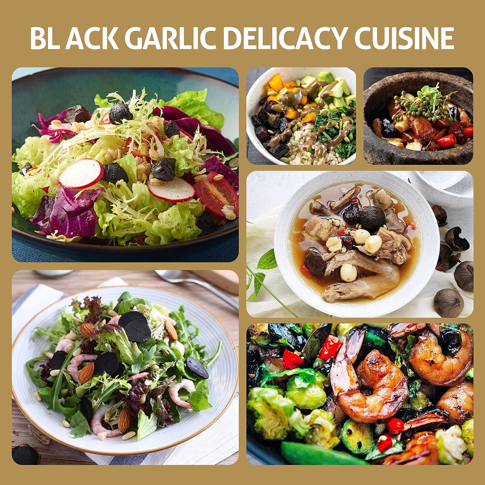 RioRand Black Garlic Whole & Peeled 90-Day Fermented Ready to Eat 320g&0.7 Lbs