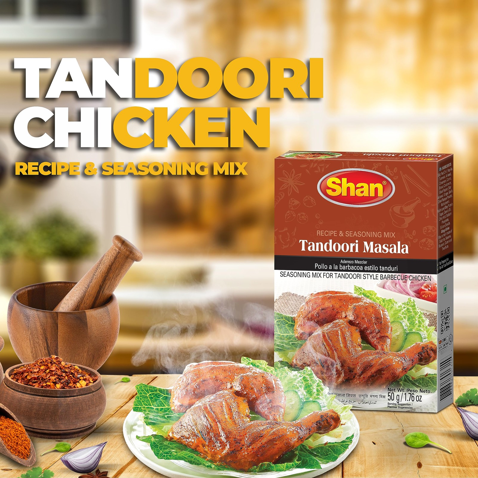 – Tandoori Masala Seasoning Mix (50g) – Spice Packets for Tandoori Style Chic…