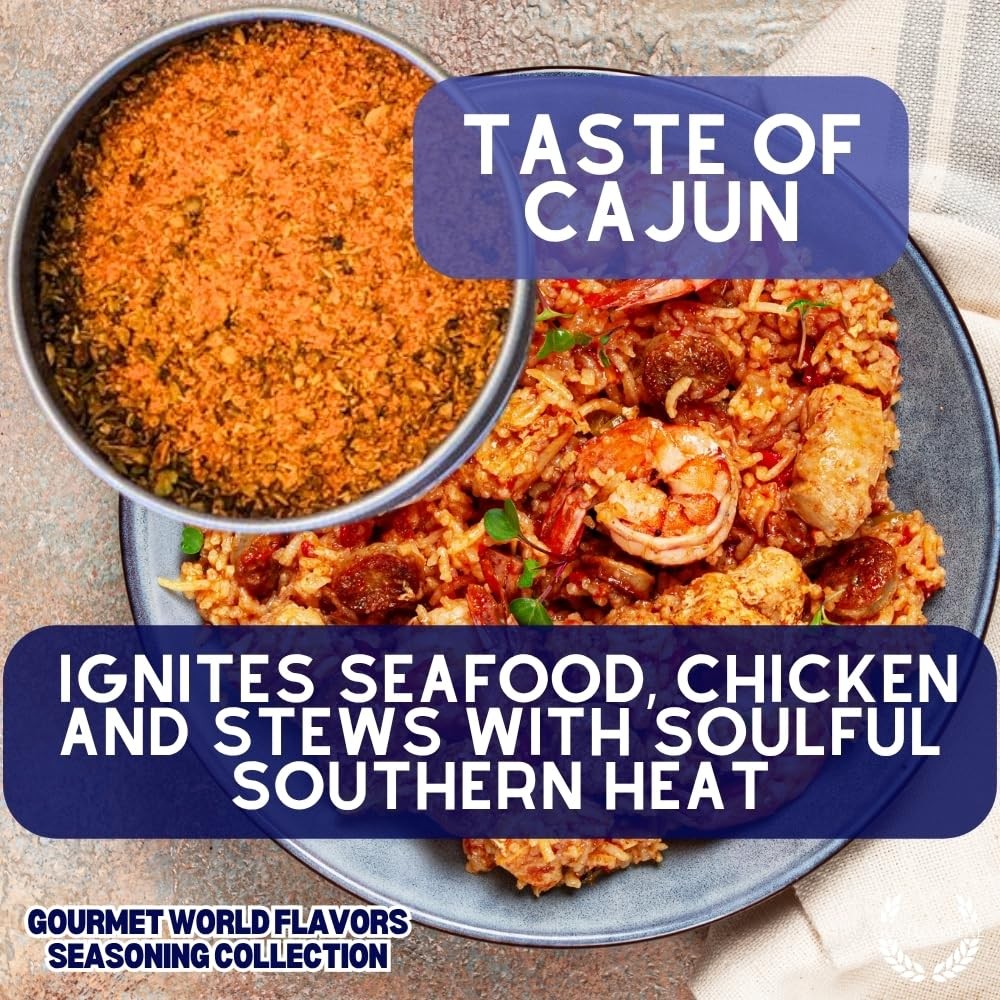 Gourmet World Flavors Seasoning Collection | Non GMO 1.4 Ounce (Pack of 6)