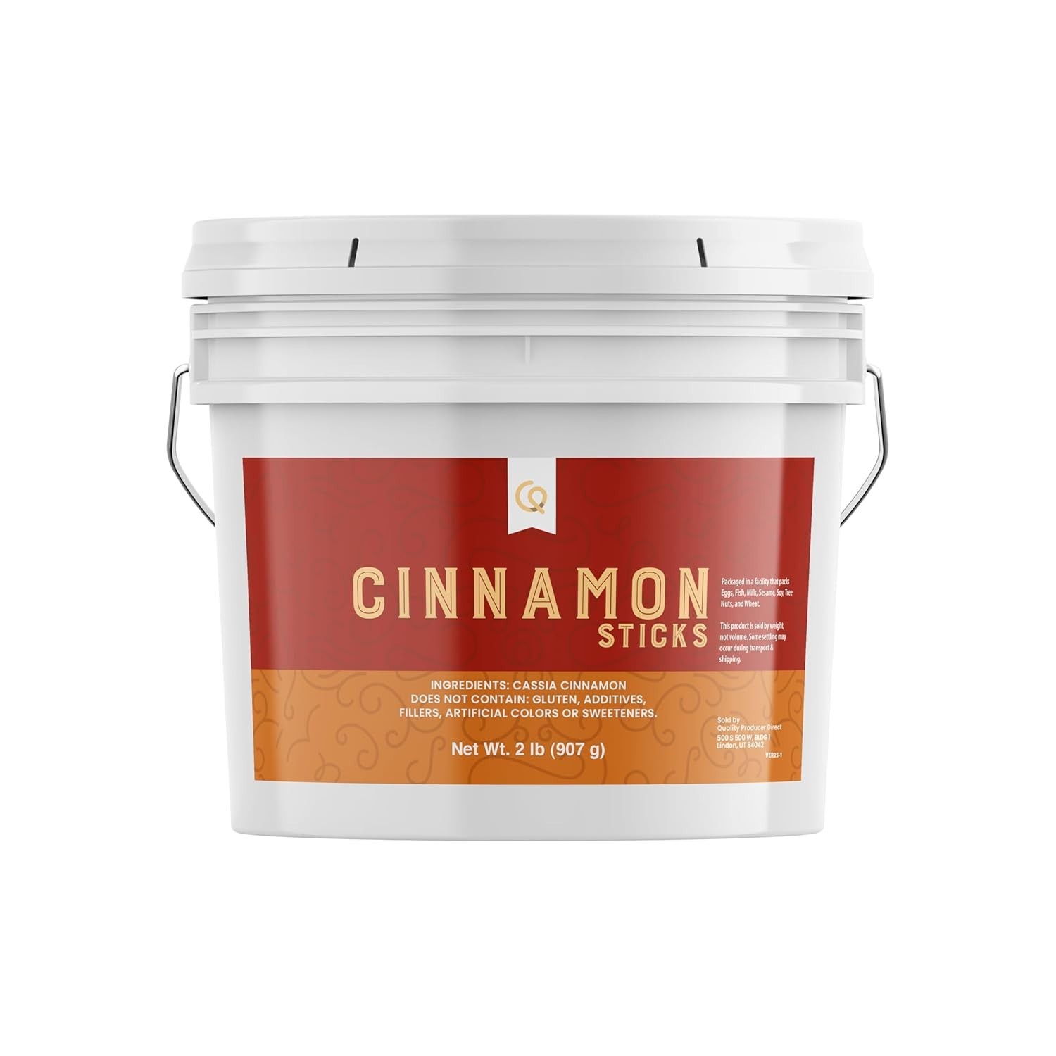 1 Gallon 3″ Cinnamon Sticks: 100% Natural, Gluten-Free, Reusable Bucket
