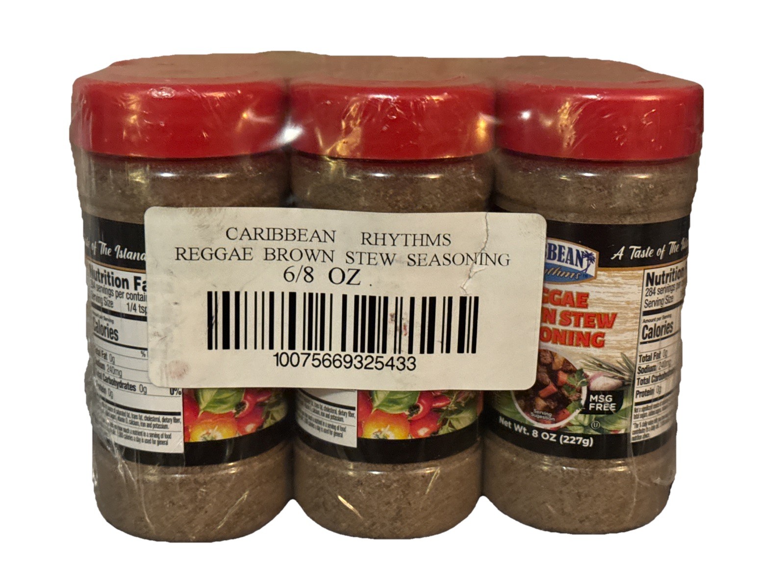 Caribbean Rhythms Reggae Brown Stew Seasoning 6 Pack 8 oz Gluten & MSG Free USA