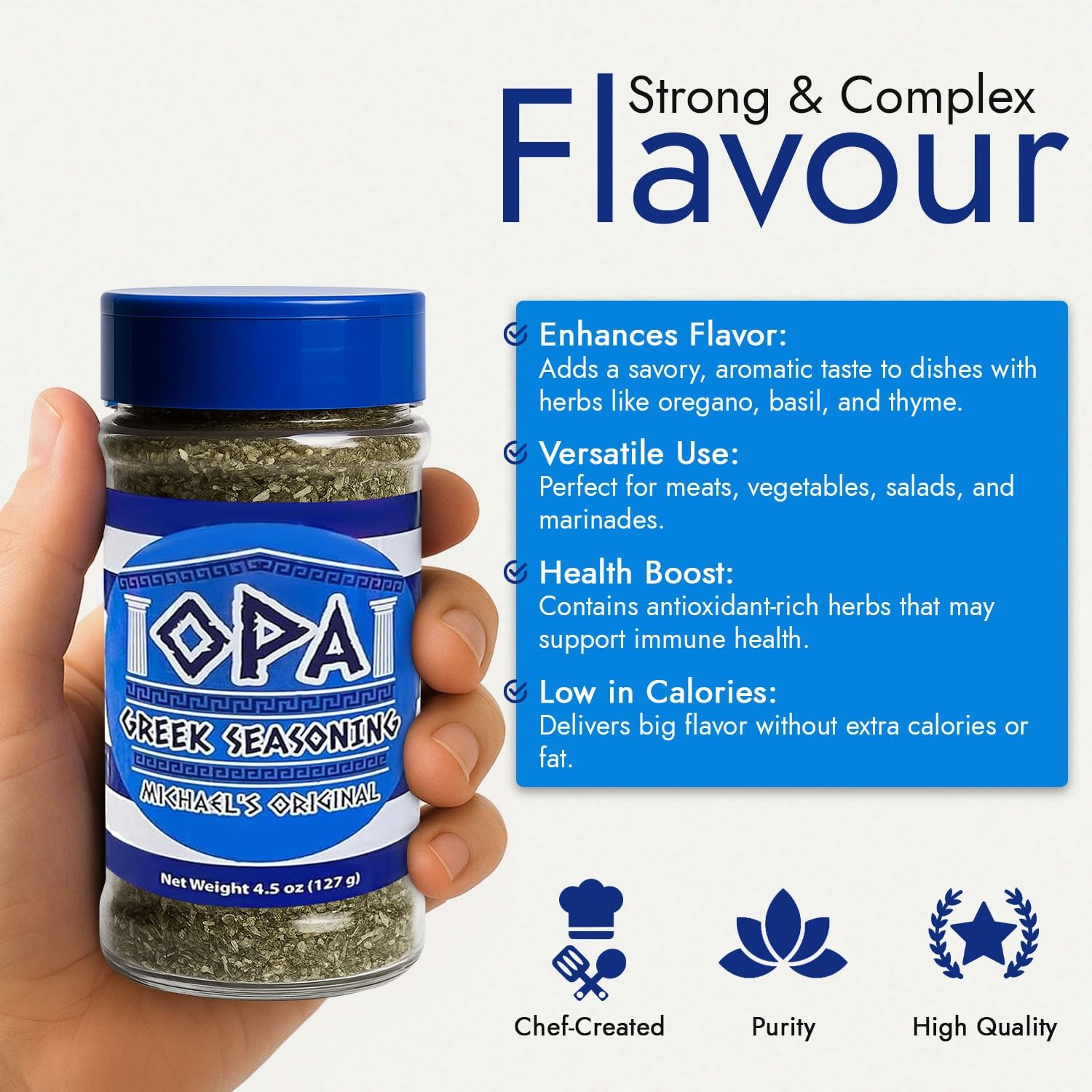 OPA Greek Seasoning – Classic Mediterranean Herb and 4.5 Ounce (Pack of 1)