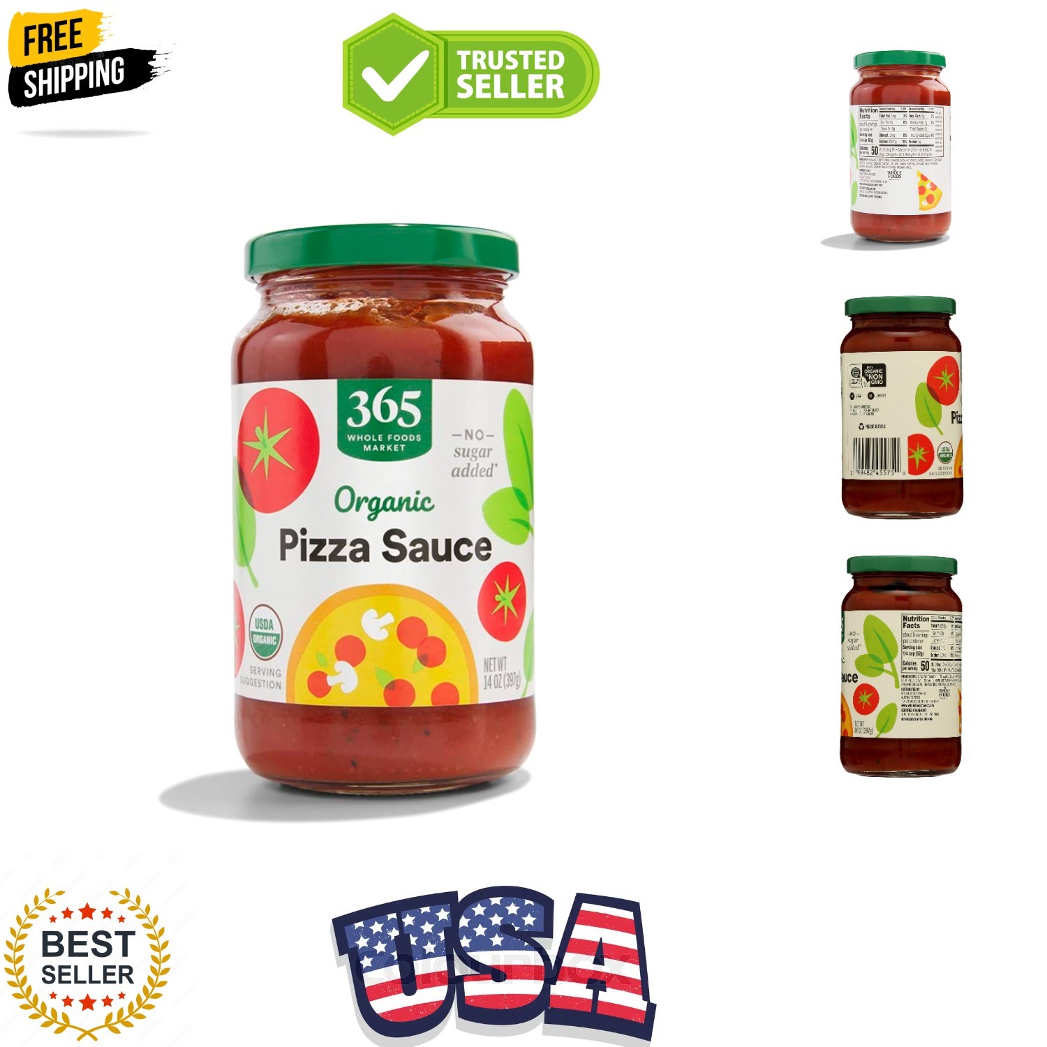 Organic Pizza Sauce, 14 Ounce