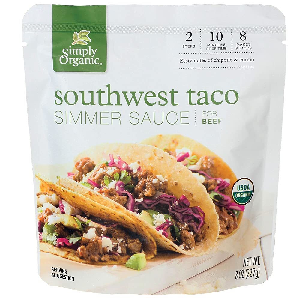 Simply Organic Organic Simmer Sauce Southwest Taco 8 Oz