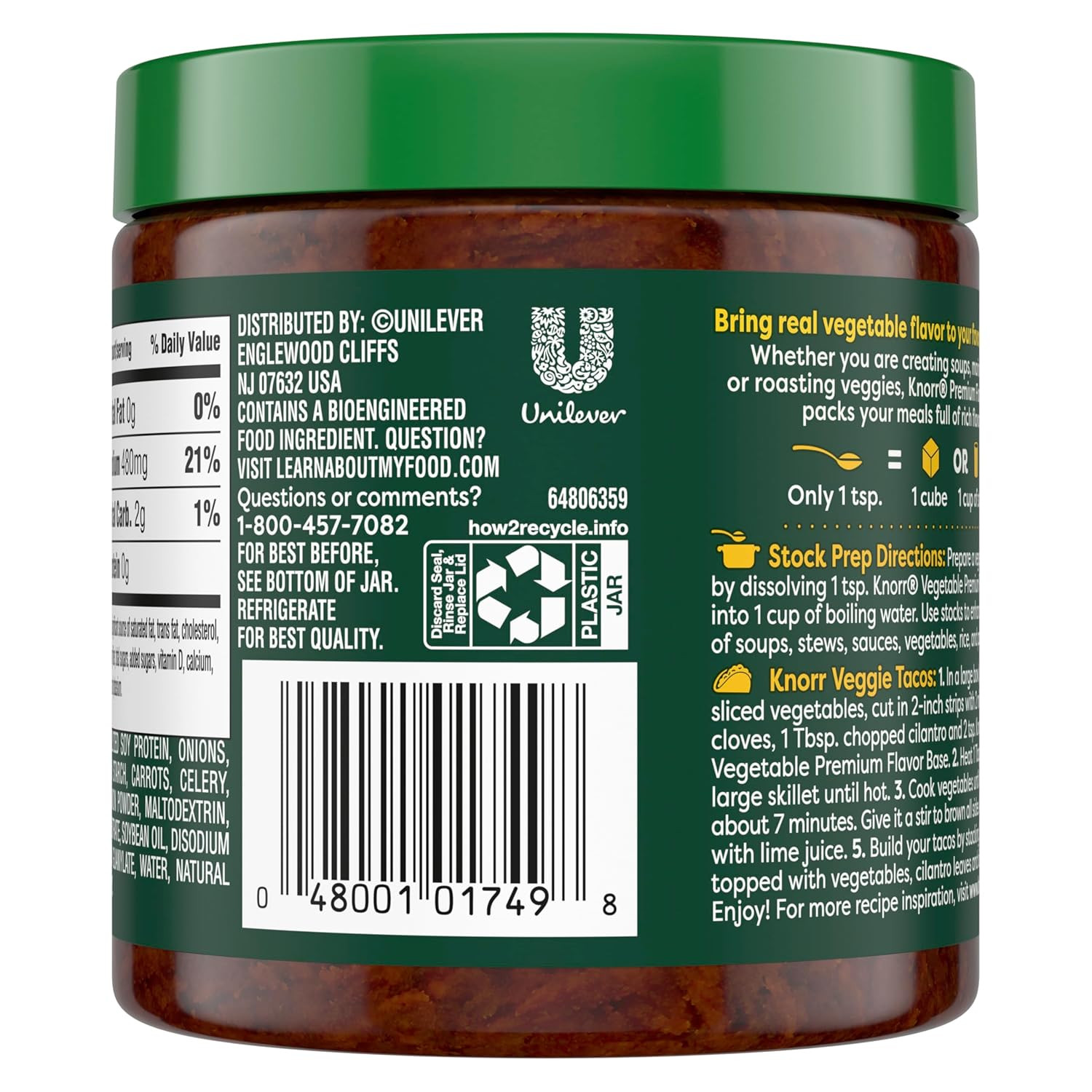 Knorr Premium Flavor Base Vegetable Versatile & Easy to Use 11 OZ