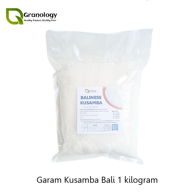 Balinese Kusamba Sea Salt 1kg Natural Sun-Dried Culinary Botanical