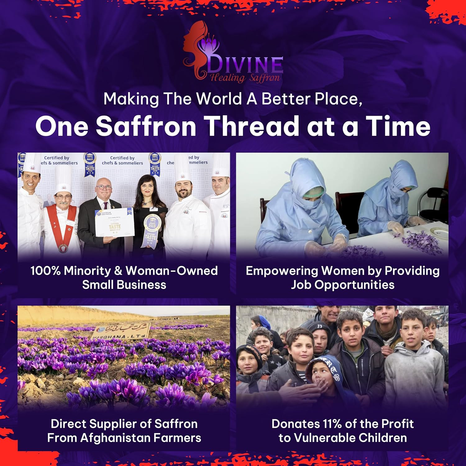 Saffron Threads – 100% Fresh, Pure Saffron from Afghanistan – Premium Award Winn